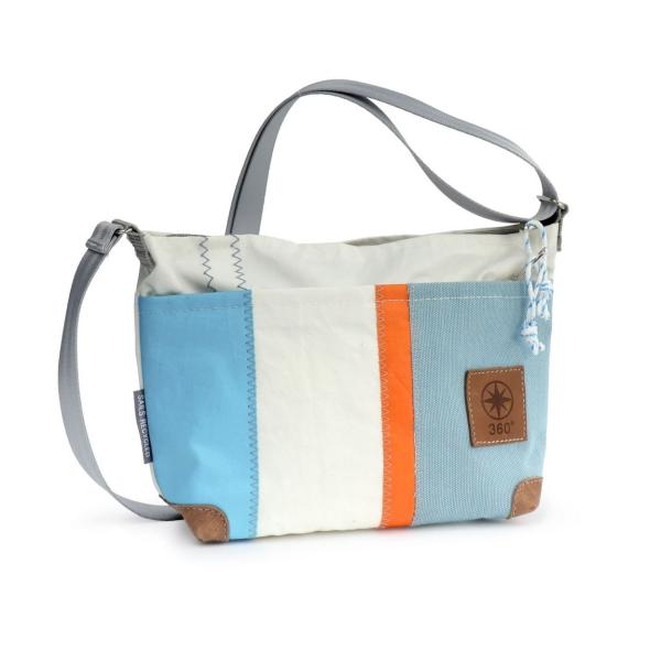 Handtasche klein " Deern Lütt " WEEL hellblau orange